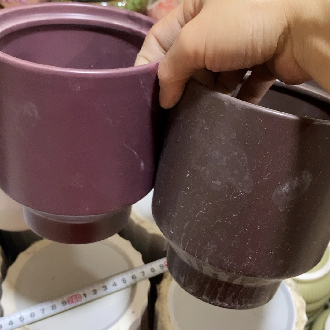 陶杯子陶盆有孔 瑕疵介意勿拍