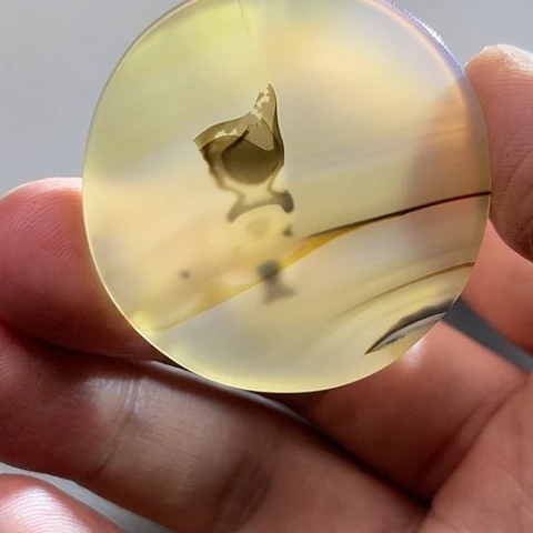 玛瑙/玉髓颈饰未镶嵌心**旧