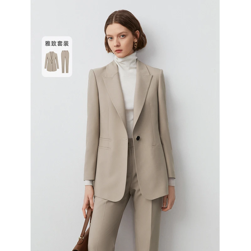 朗姿气质高级感通勤女式西装外套正装秋季新款职业西服上衣