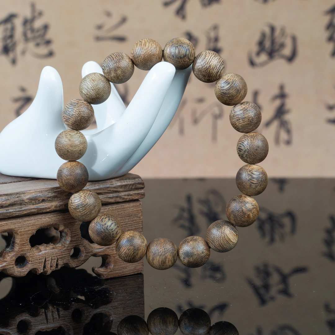 沉香海南莺歌绿奇楠1.1×19颗单圈-九分沉-32011543-230920