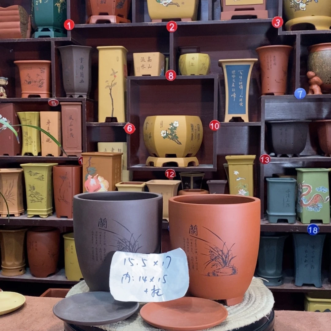 紫砂艺术紫砂花盆