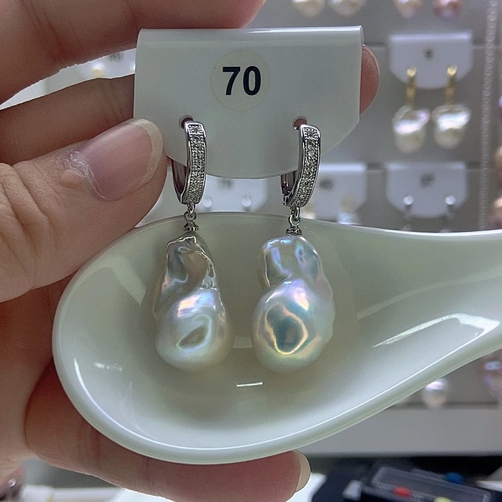 一***提颈饰银S925镶嵌淡水珍珠70