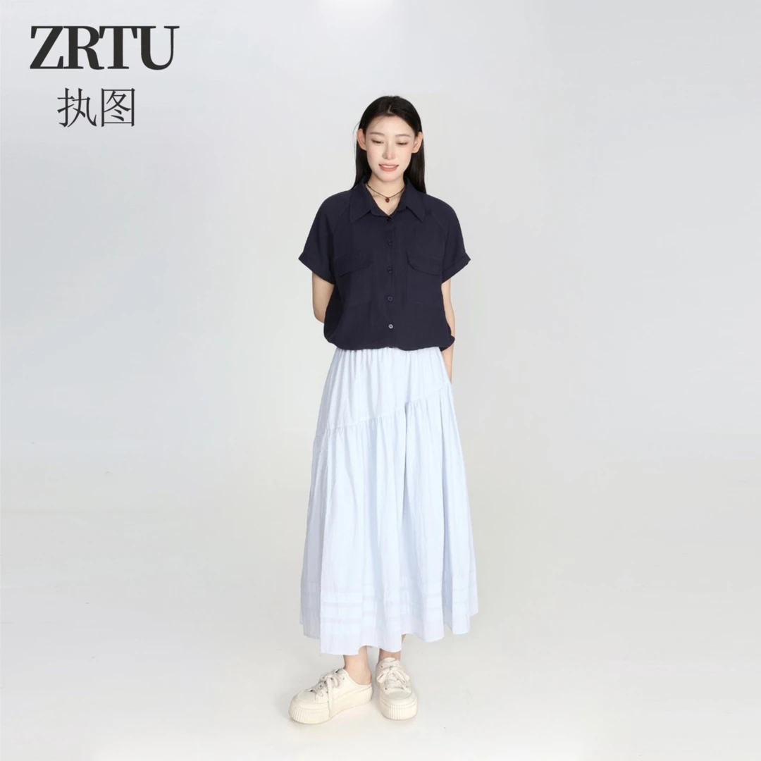 【ZRTU/执图】短袖衬衣+半身裙套装ZR5268+ZR5251