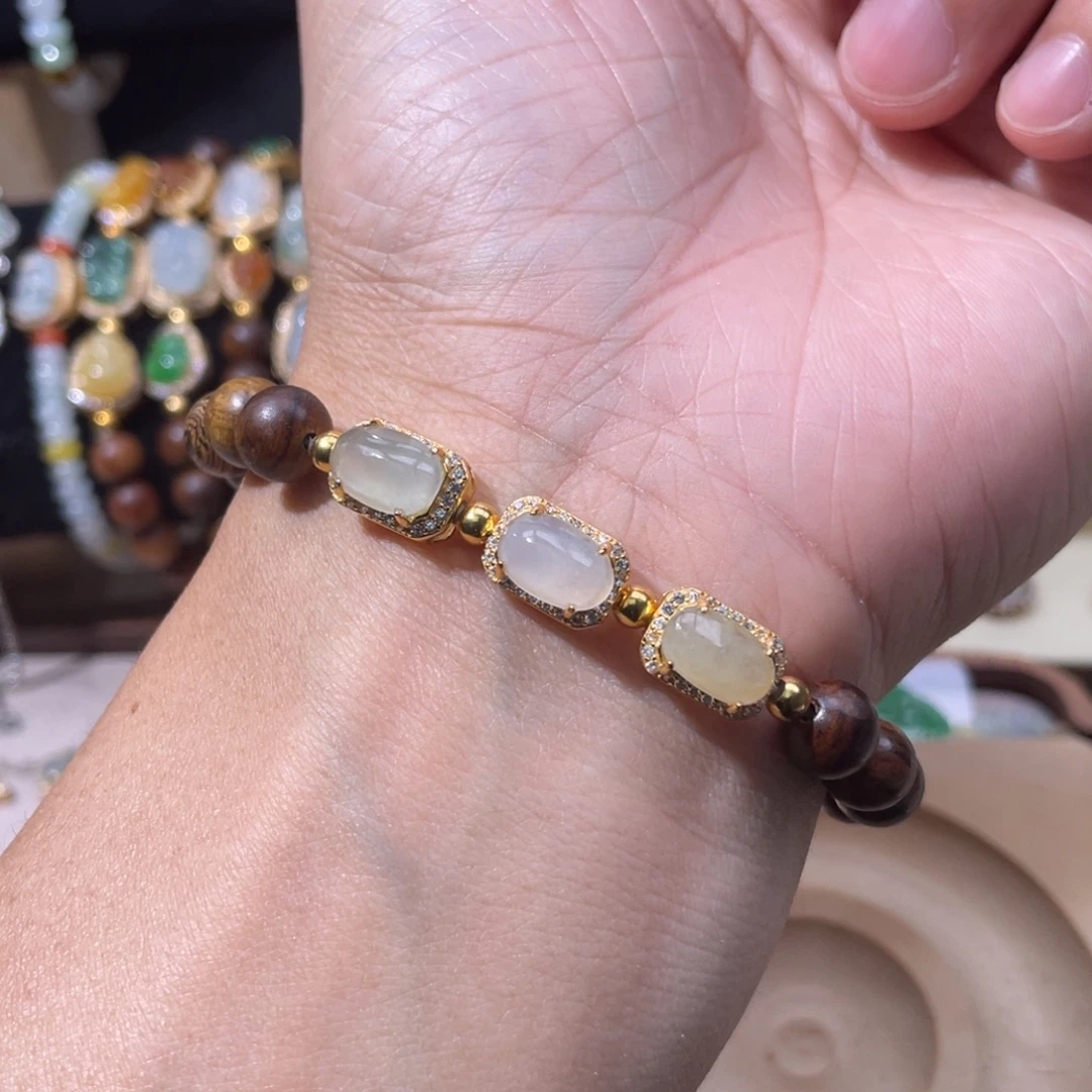 翡翠银S925镶嵌颈饰