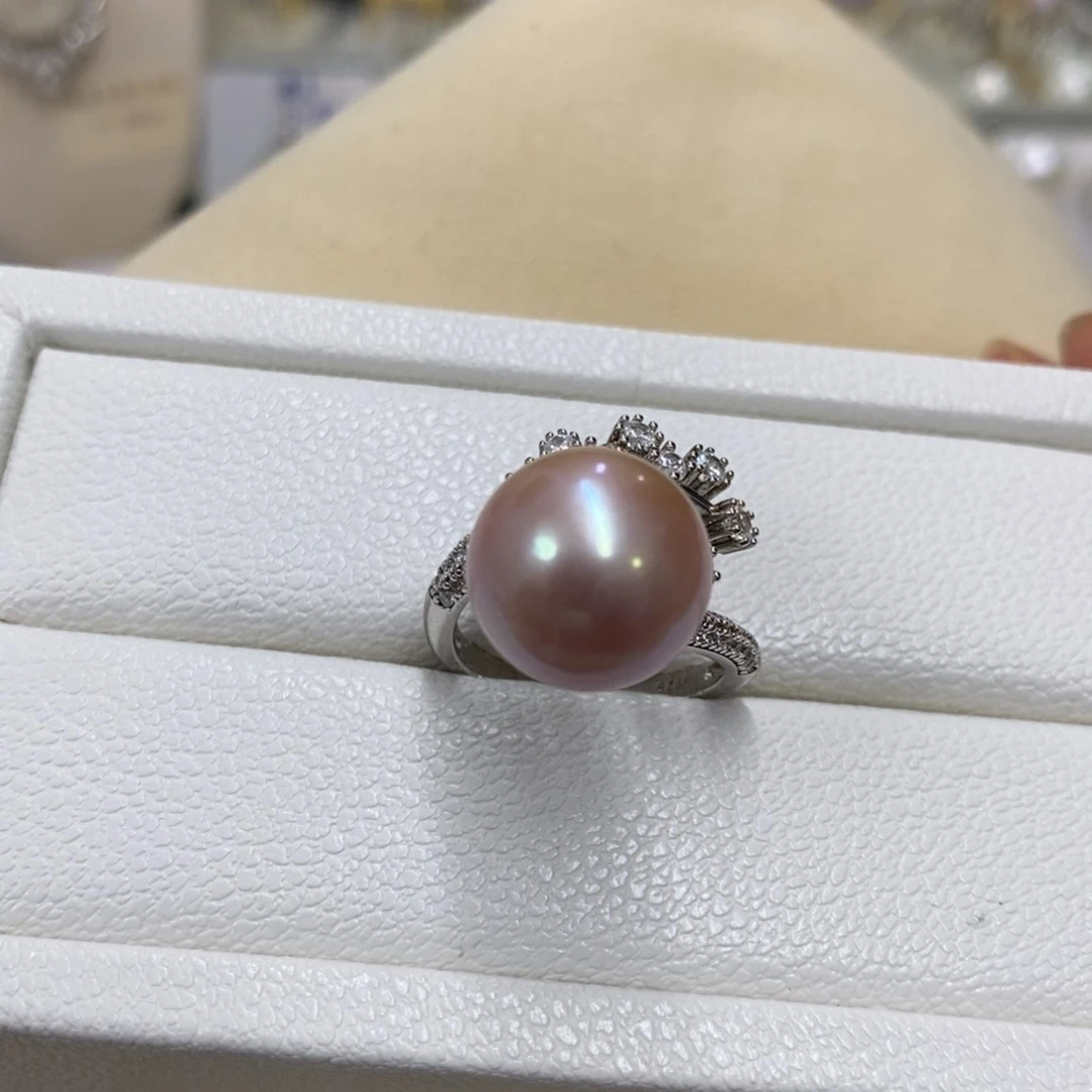 银S925镶嵌戒指淡水珍珠，链接19