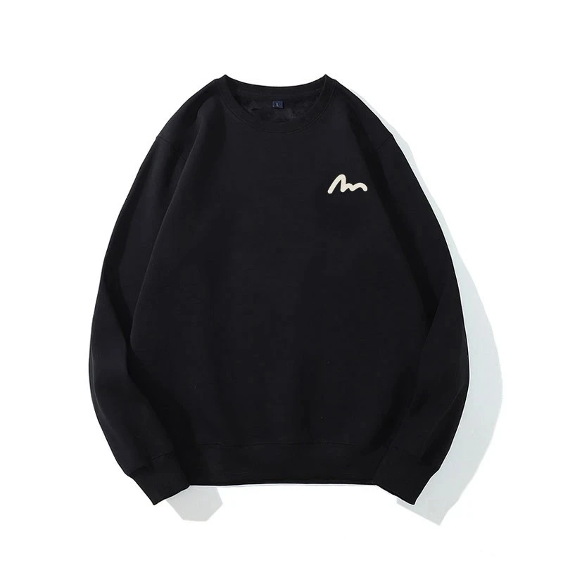 仓石一树圆领春秋冬季卫衣男士红色宽松百搭潮流加厚加绒情侣外套