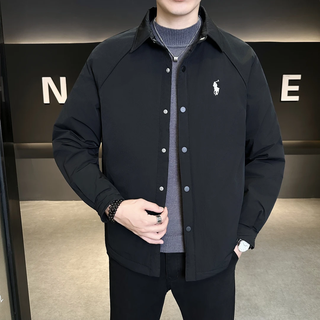 2025新款男士羽绒服时尚百搭简约刺绣保暖气质男士羽绒上衣 063