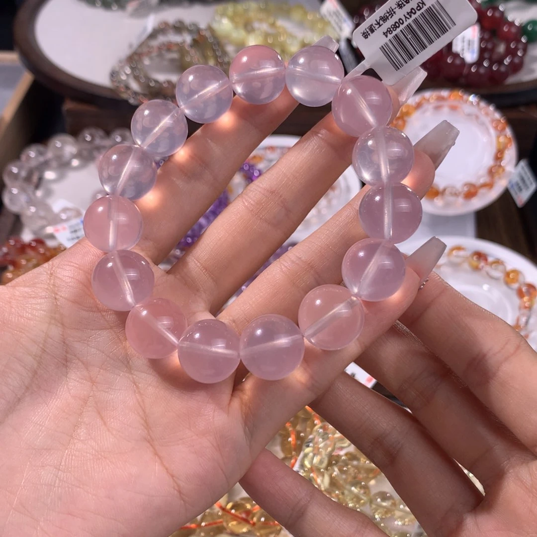 富***。水晶手链未镶嵌高品喜光莫粉