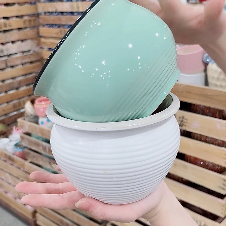 有孔.凑单10元陶瓷花盆发货！