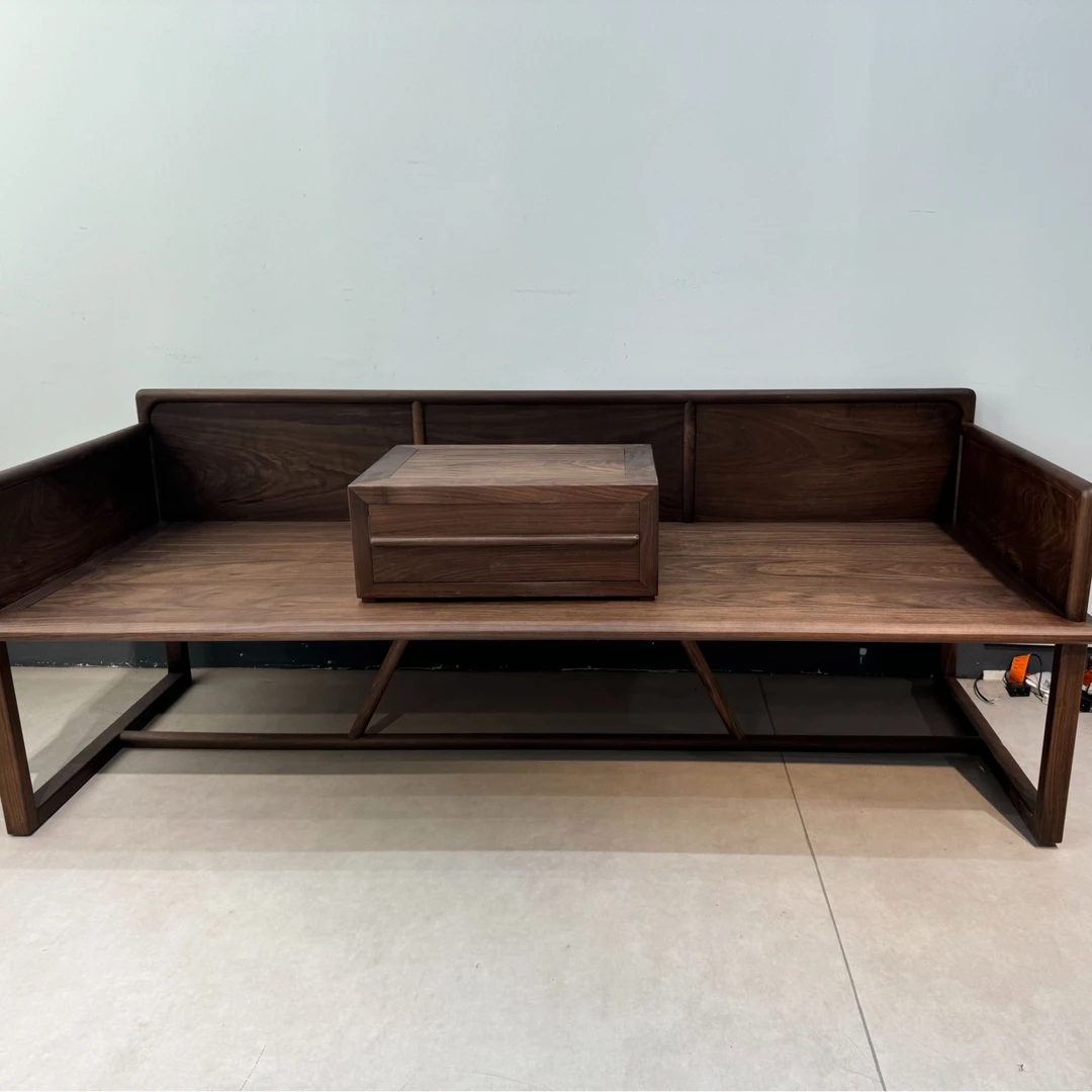 北美黑胡桃纯实木原木罗汉床新中式