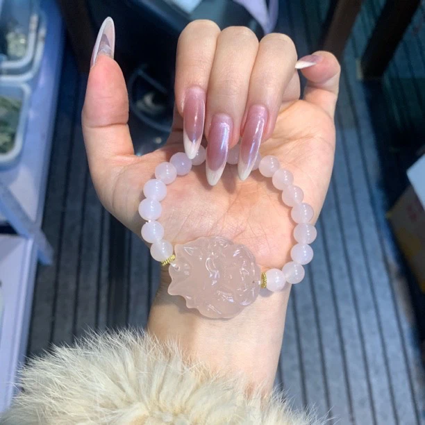 【 桃粉许愿狐】微瑕 显白温贵气感 时尚家居原创摆饰网红可爱手工