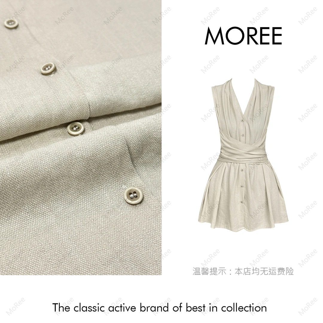 【MOREE】小众设计Pourquoi设计感不规则连衣裙-F8381