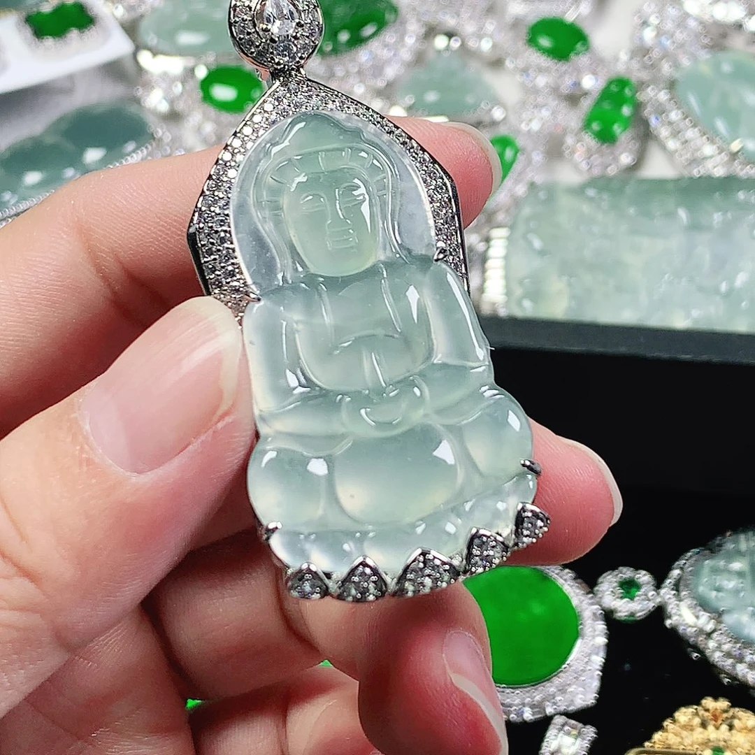 翡翠未镶嵌吊坠(不含链)