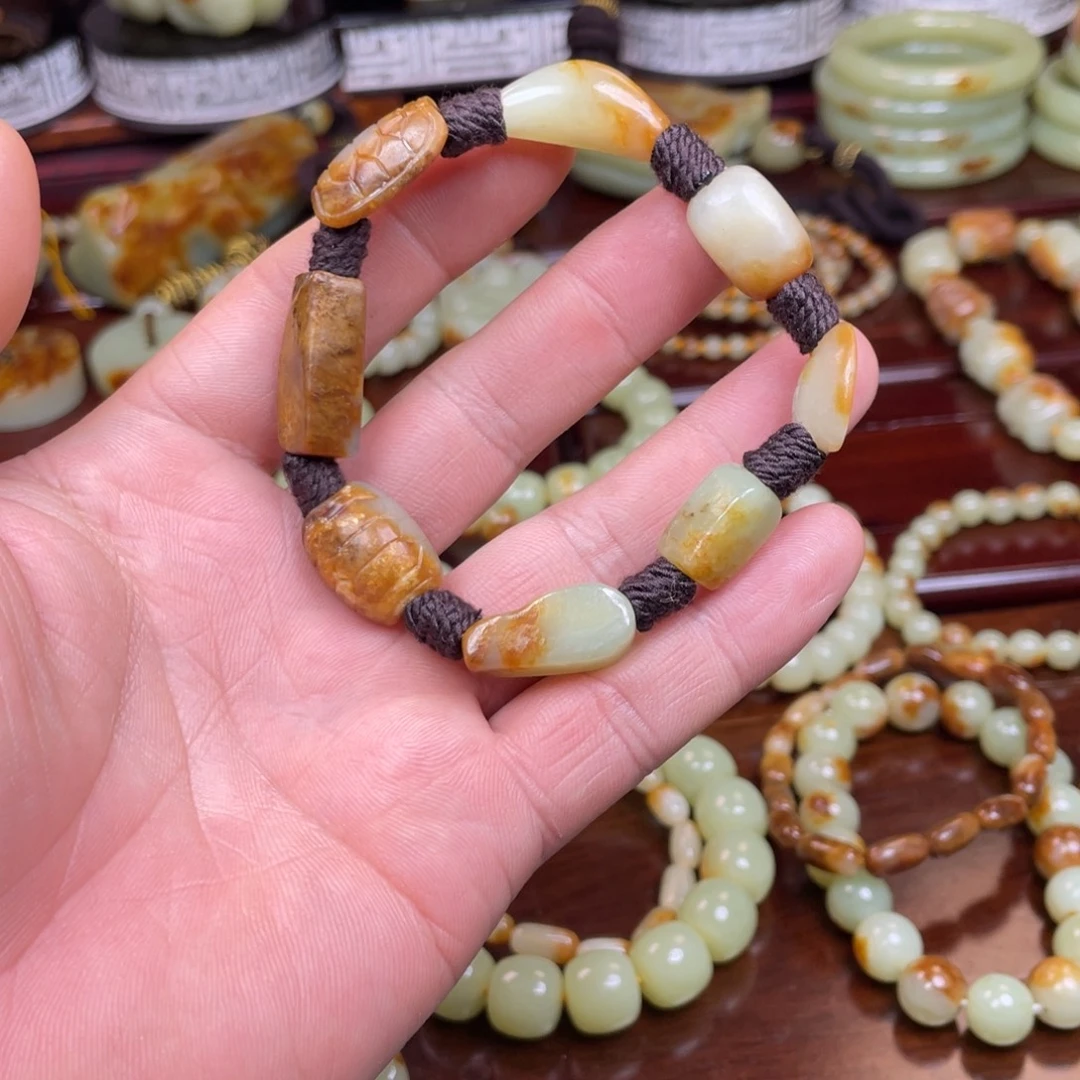 岫岩河磨玉（透闪石质玉）未镶嵌手链