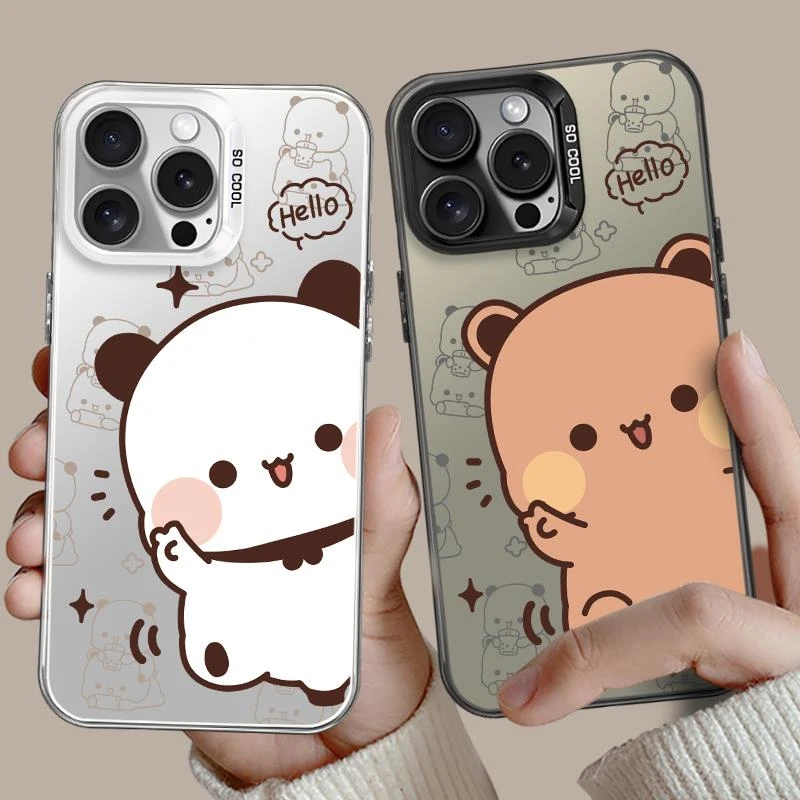 适用一二布布情侣款高级感任意机型hello你好可爱卡通超萌手机壳
