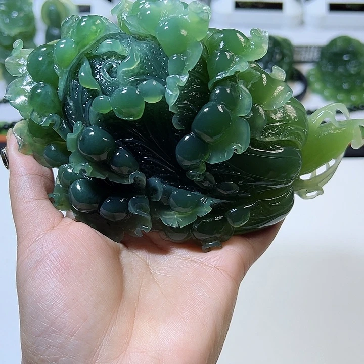 蛇纹石玉摆件未镶嵌金****)