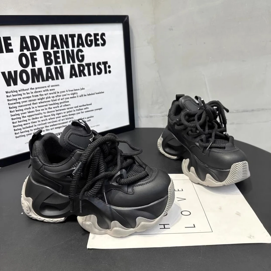 2025老爹鞋增高时尚新款厚底摇摇底小仙女款百搭休闲运动鞋 918