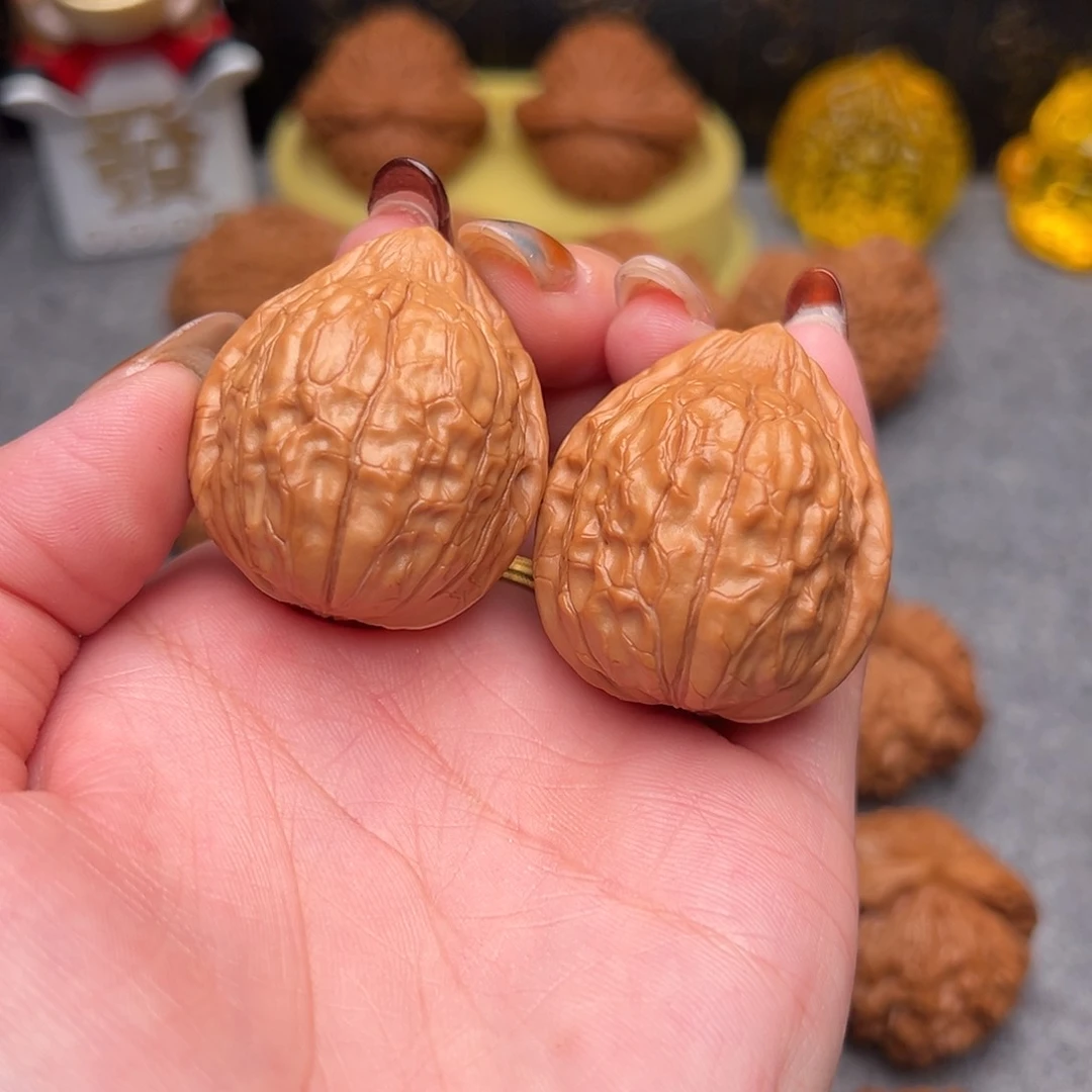 把件文玩核桃毕业精品精配龟甲纹33全品 手捻款