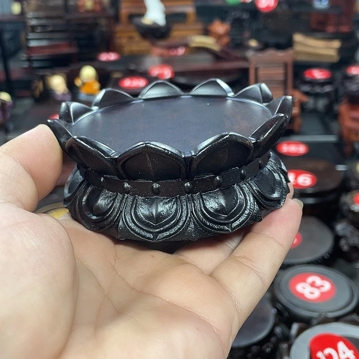 琉璃手工艺品红木底座工艺品8