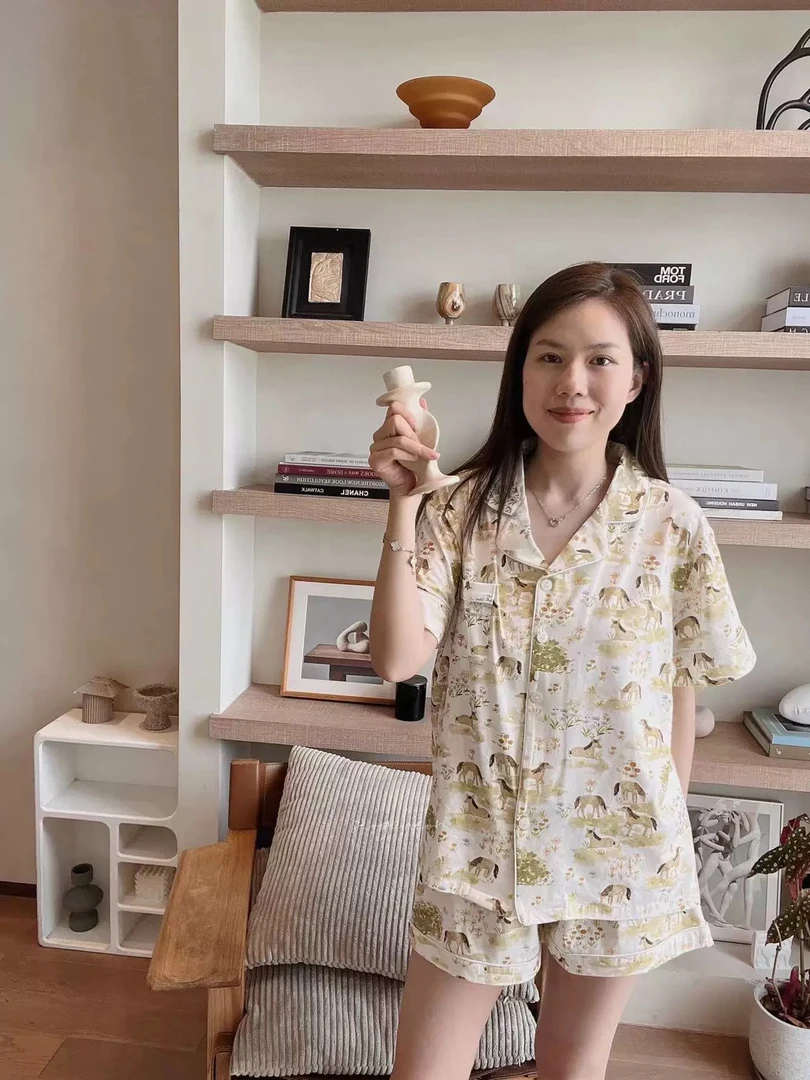 夏季睡衣女款2025新款短袖甜美卡通薄款家居服套装