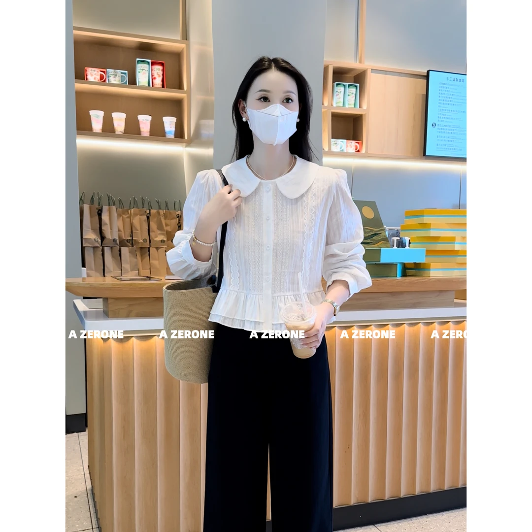 BK 法式长袖衬衫女2025秋季新款设计感小众百搭气质上衣