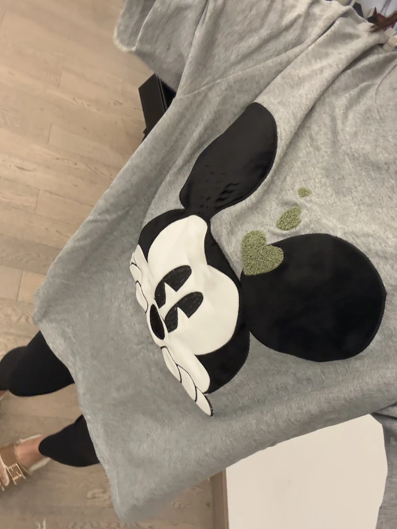 【毛绒小米短袖】上衣时尚夏气质显瘦宽松网红设计感潮流纯棉印花