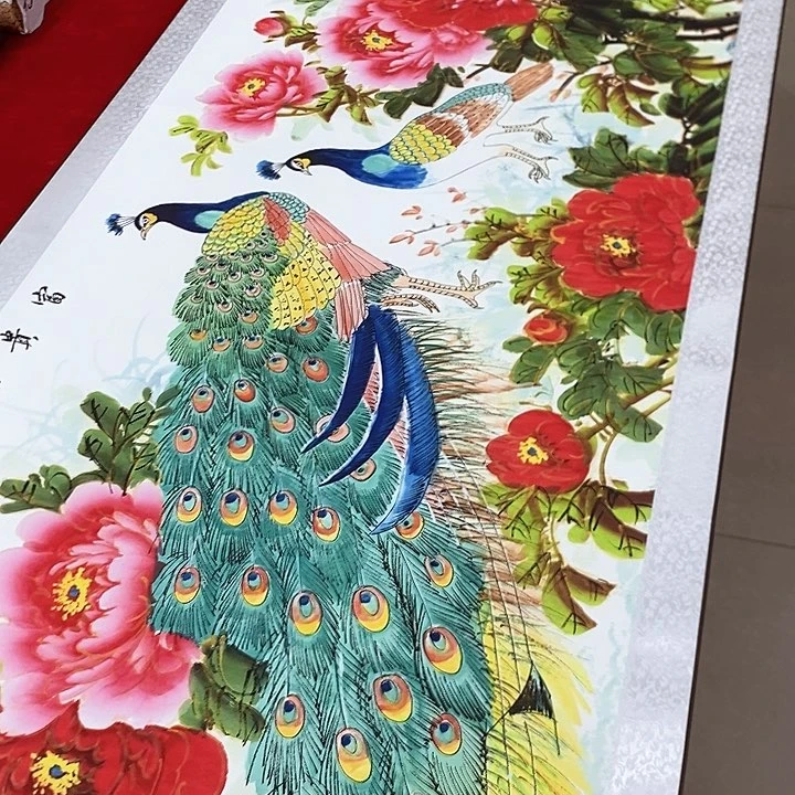 手工装裱国画作品