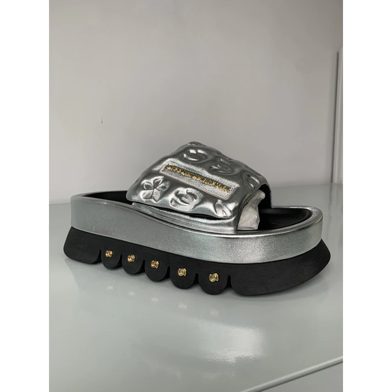 [轻奢] 时尚摩登潮流女鞋厚底拖鞋 25018