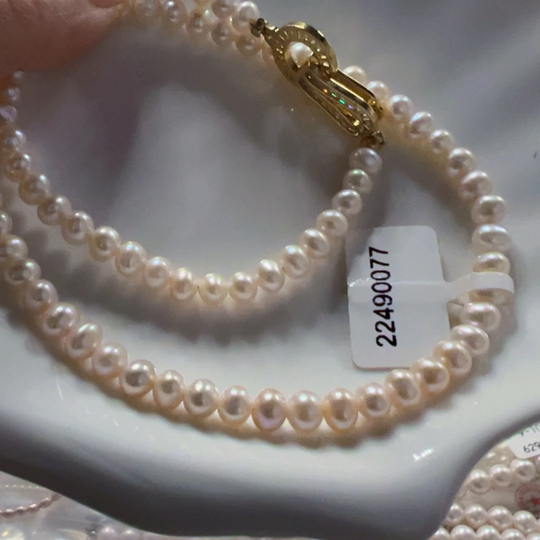 银S925镶嵌手绳淡水珍珠