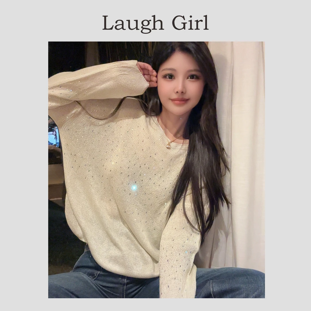 楚楚君 Laugh girl【星尘絮语】秋冬细闪针织长袖毛衣打底XL53758J