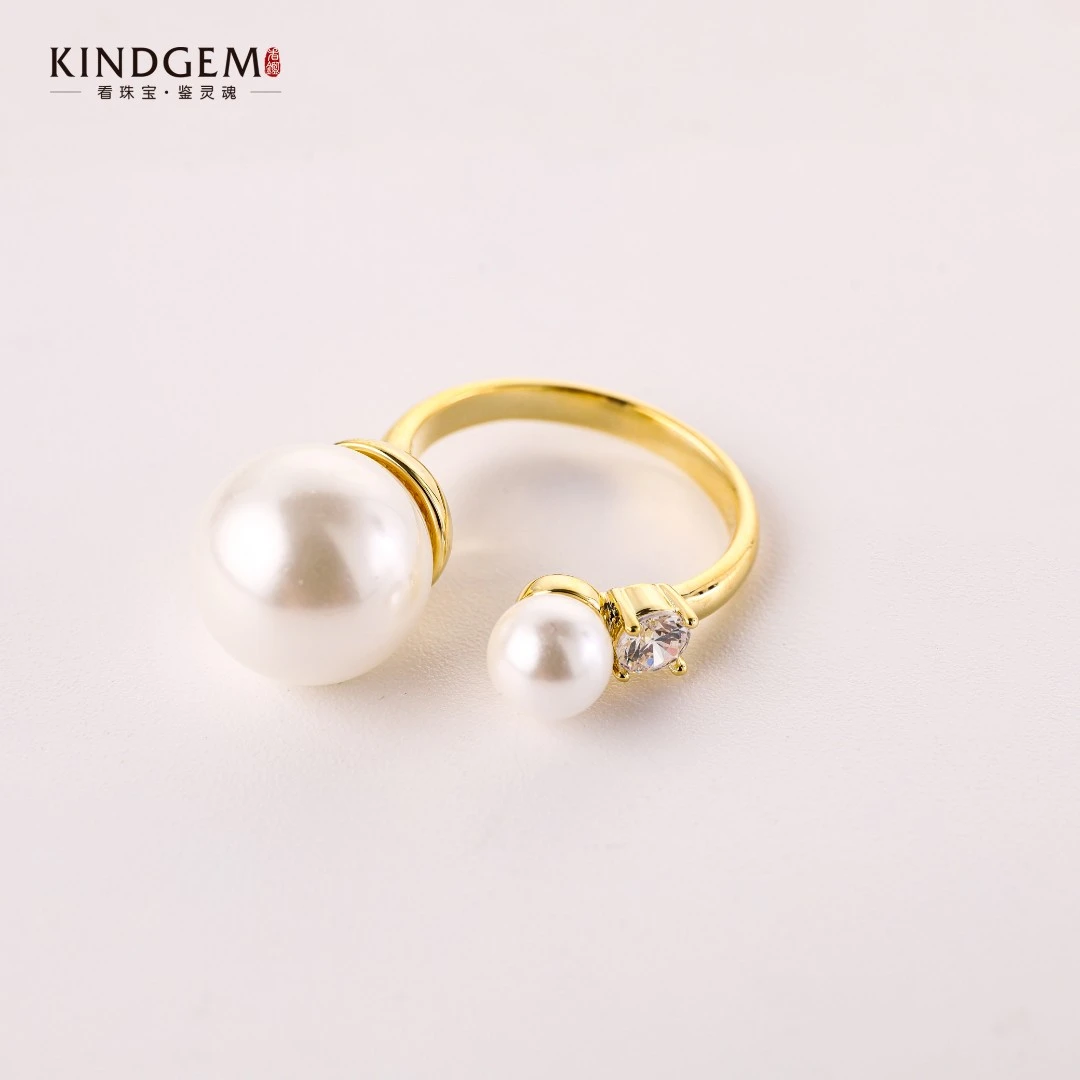 铜合金仿珍珠戒指 JM327XIPC-26149高级感精致个性女戒指