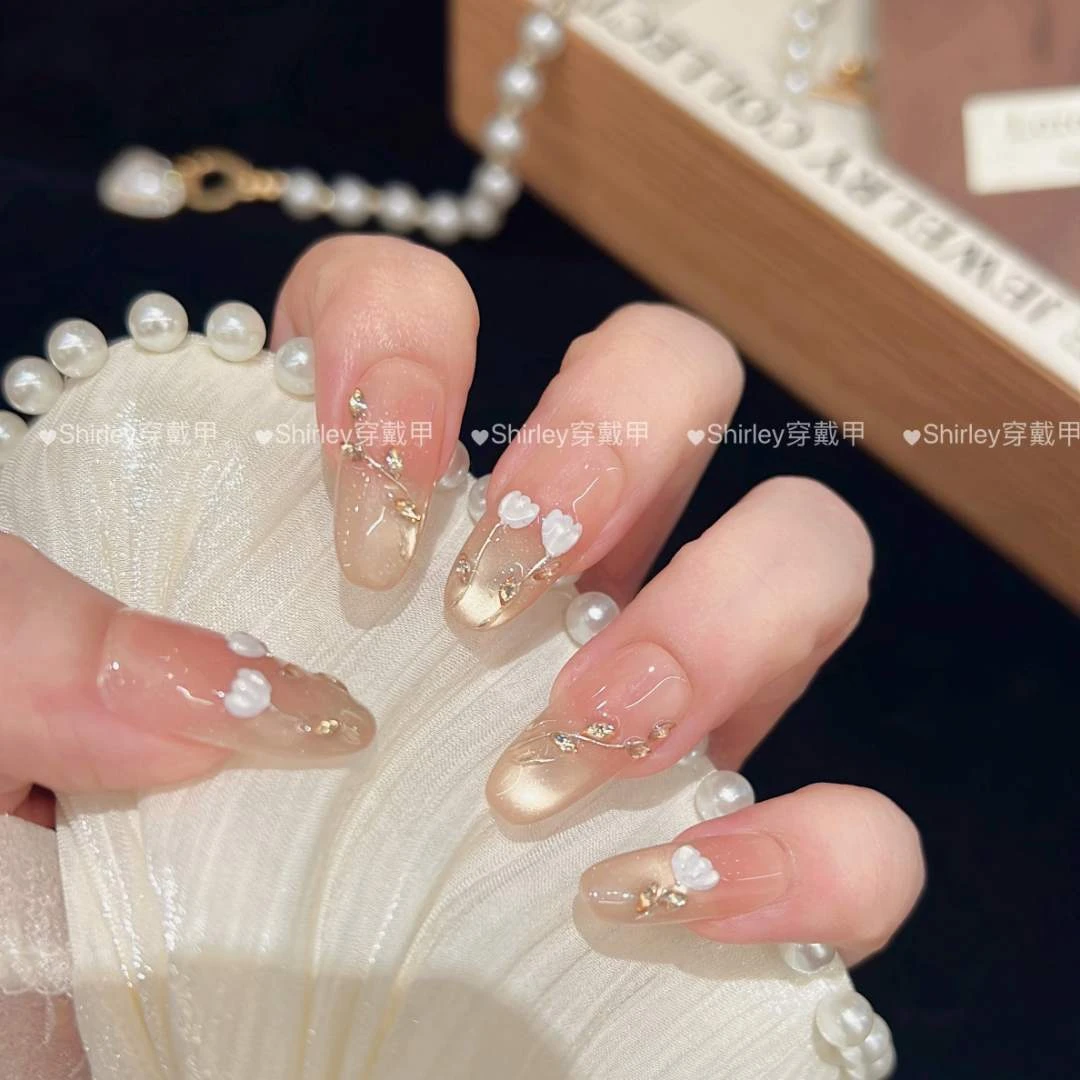 【金粉世家】手工穿戴甲10片装可拆卸宠粉爆款气质穿戴甲w