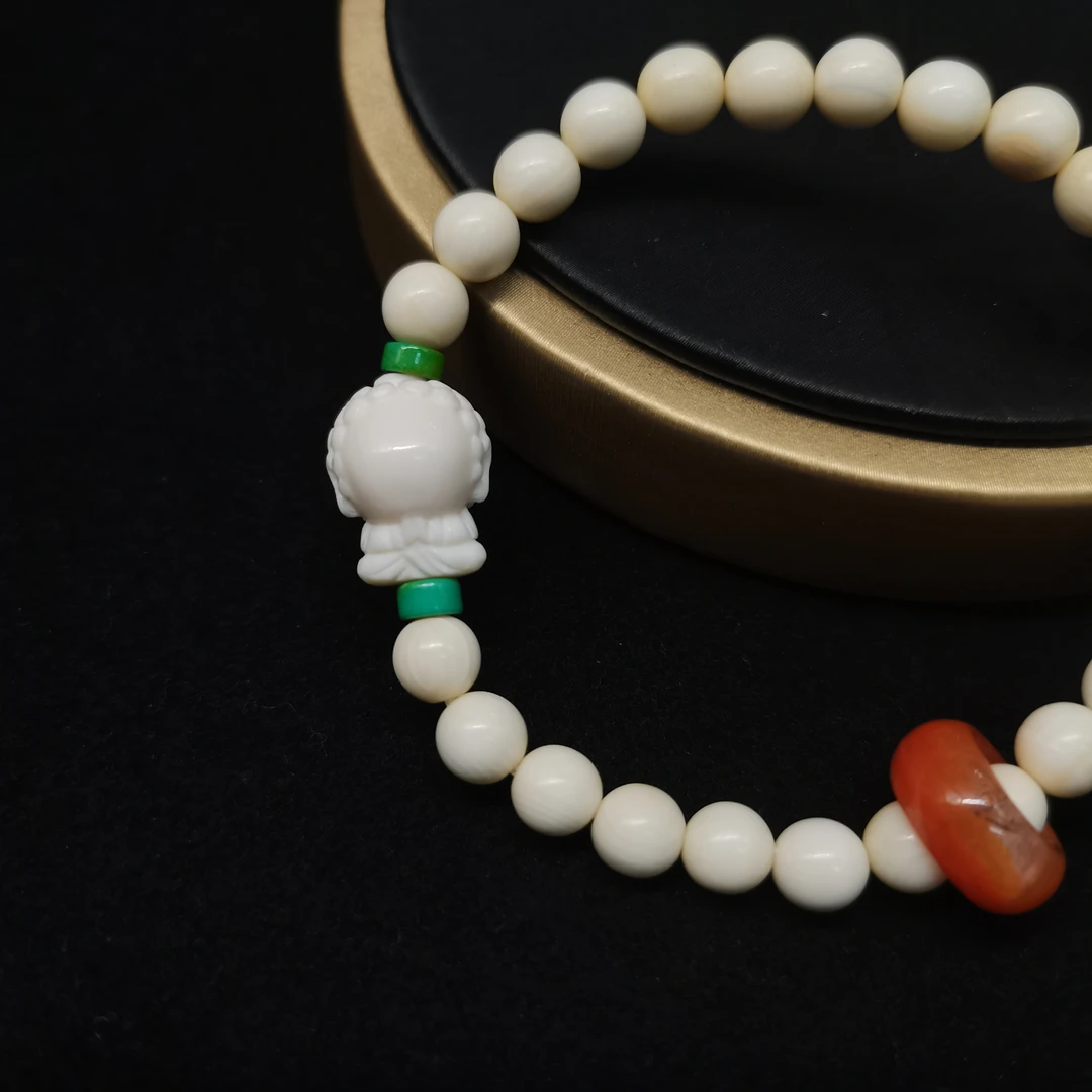 5-26917767 天然猛犸牙～无相佛手串7# 零售价1080