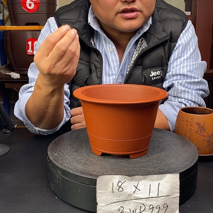 紫砂花盆货号一只WP999