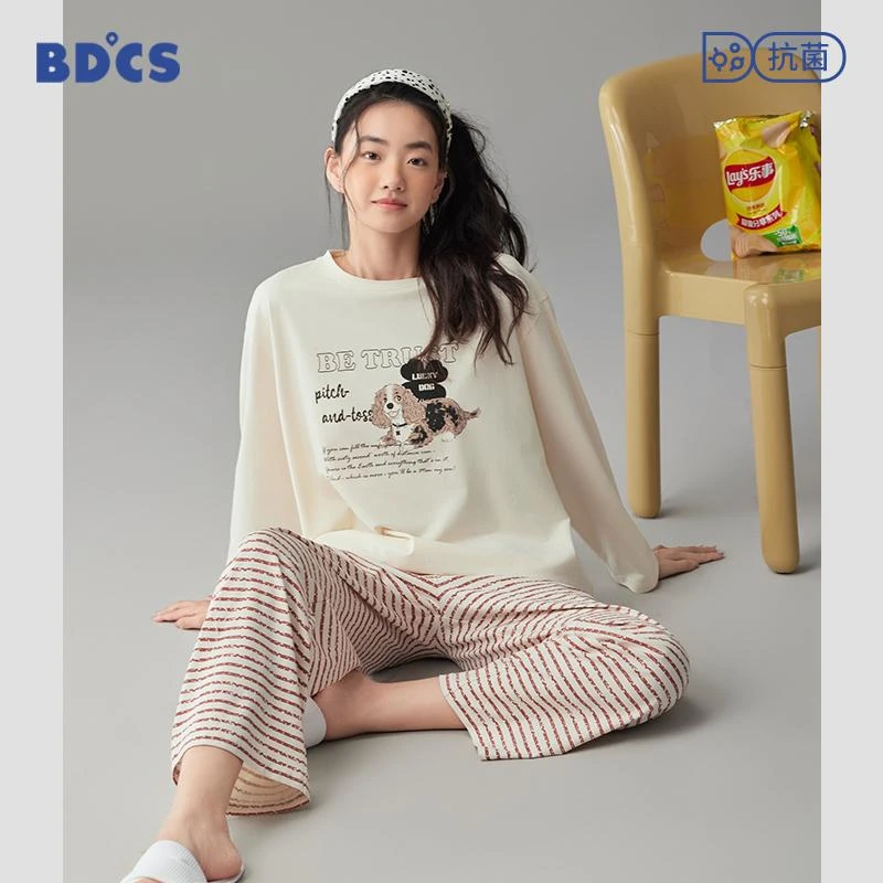 2025年新款睡衣女春秋款春季纯棉长袖卡通可爱女生可外穿家居服