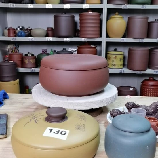 茶叶罐紫砂处理不退不换四饼刻竹子茶叶罐