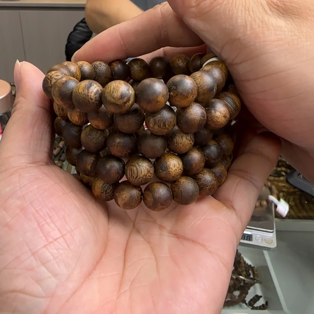 手串沉香多样性发1条白棋1.0圆珠高货8克