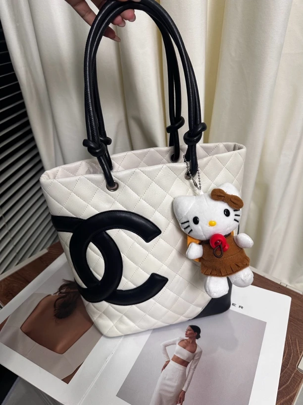 95新 Chanel/香奈儿 康鹏小号菜篮子单肩