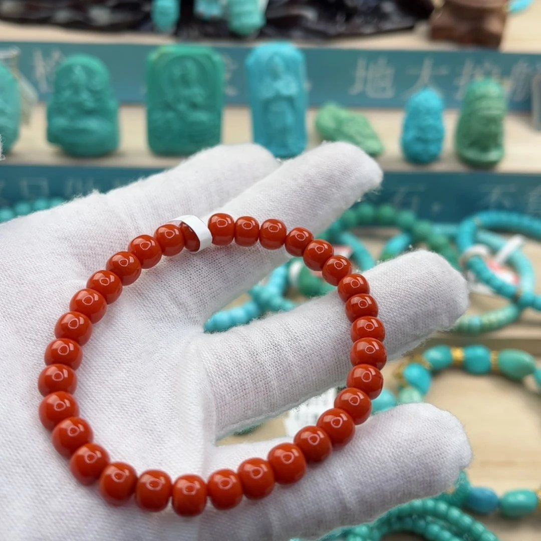 南红玛瑙尺寸6合金