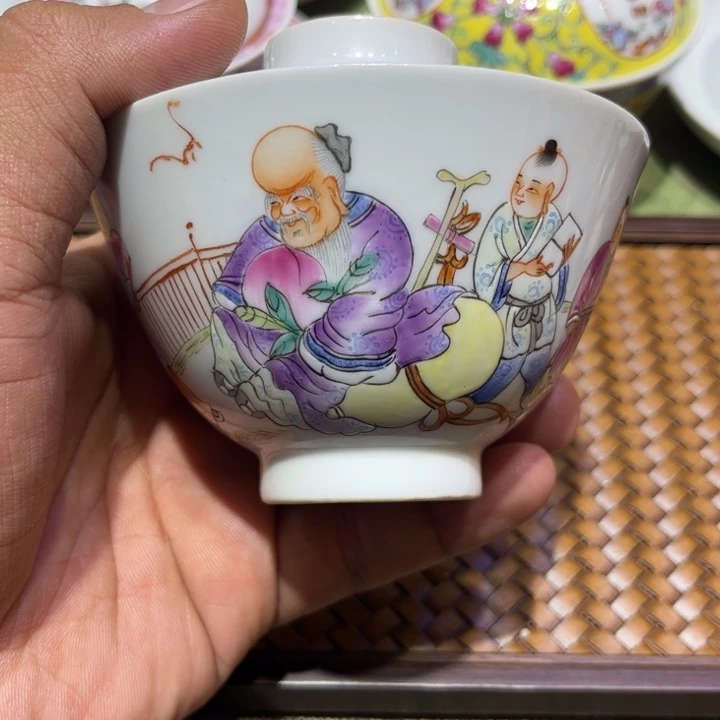 纯手绘精品盖碗杯
