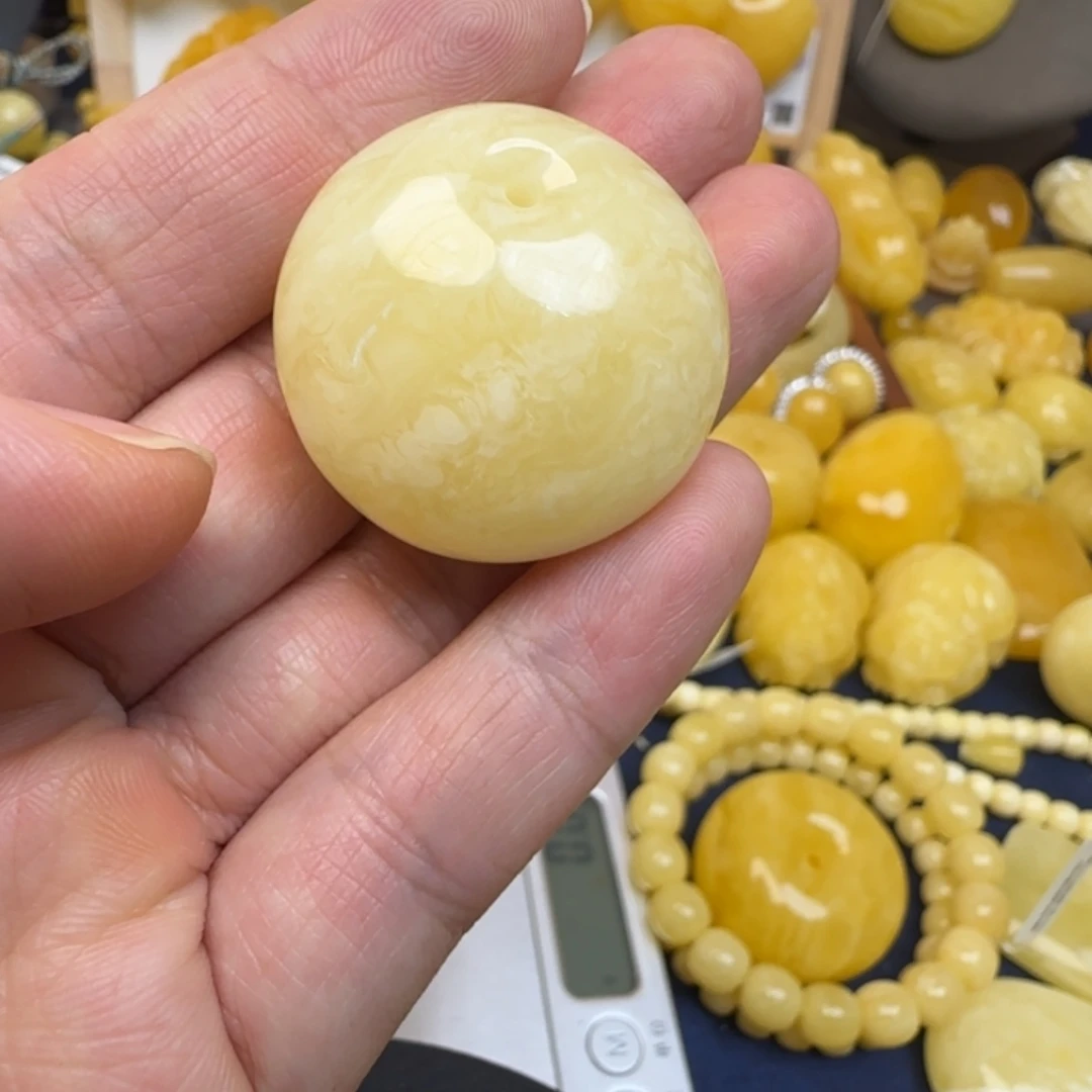 蜜蜡未镶嵌毛衣链天然蜜蜡