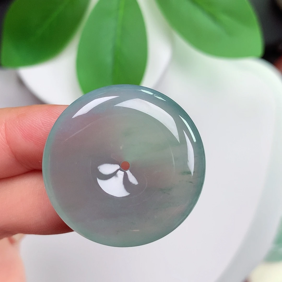 颈饰未镶嵌翡翠平安扣 29.8x5.8mm