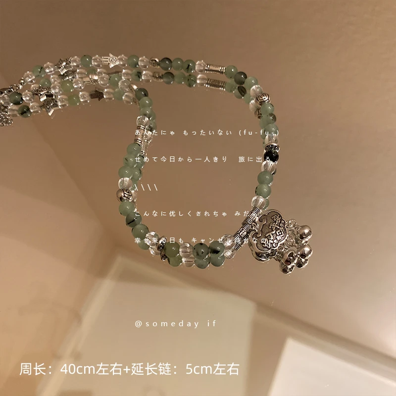 合金莫桑石项链 项链小众百搭设计感时尚个性冷淡风项链8423-03