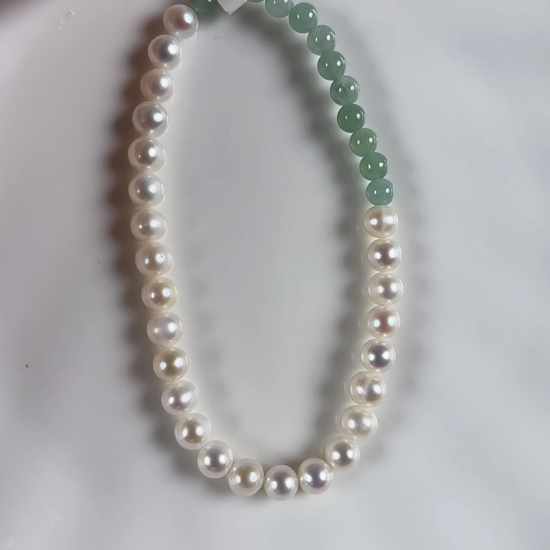 手绳银S925镶嵌淡水珍珠