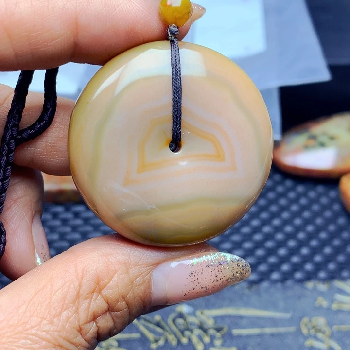 鹰***说玛瑙/玉髓合金颈饰