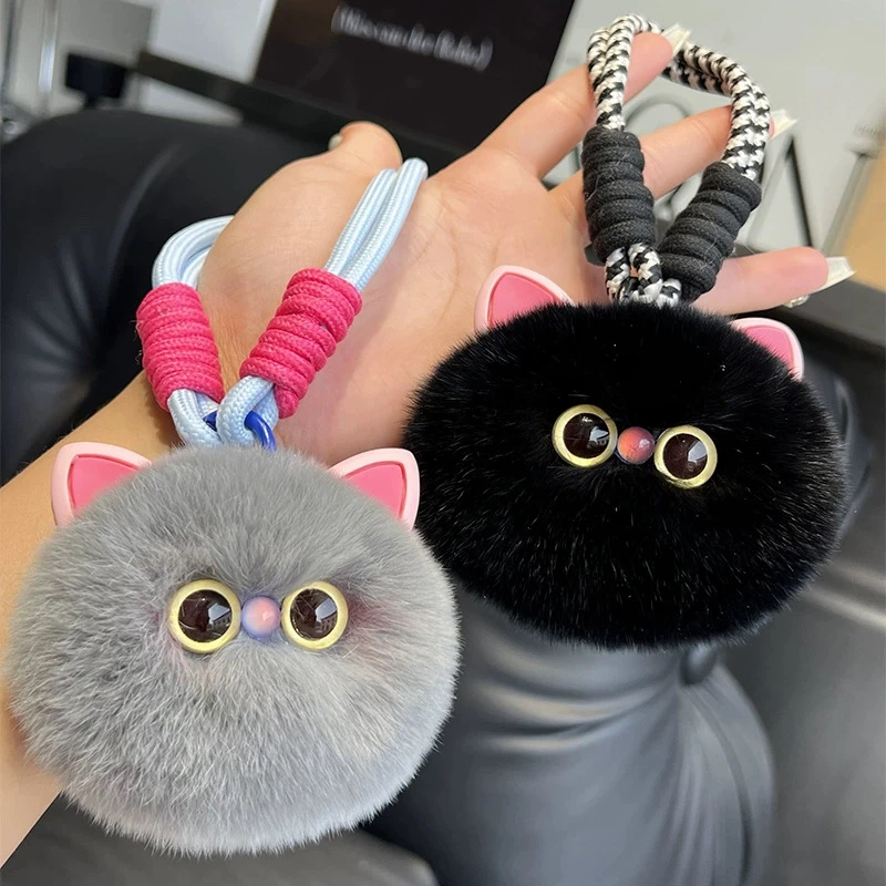 可爱猫咪手绳獭兔毛包包挂件惊喜礼物女生挂件