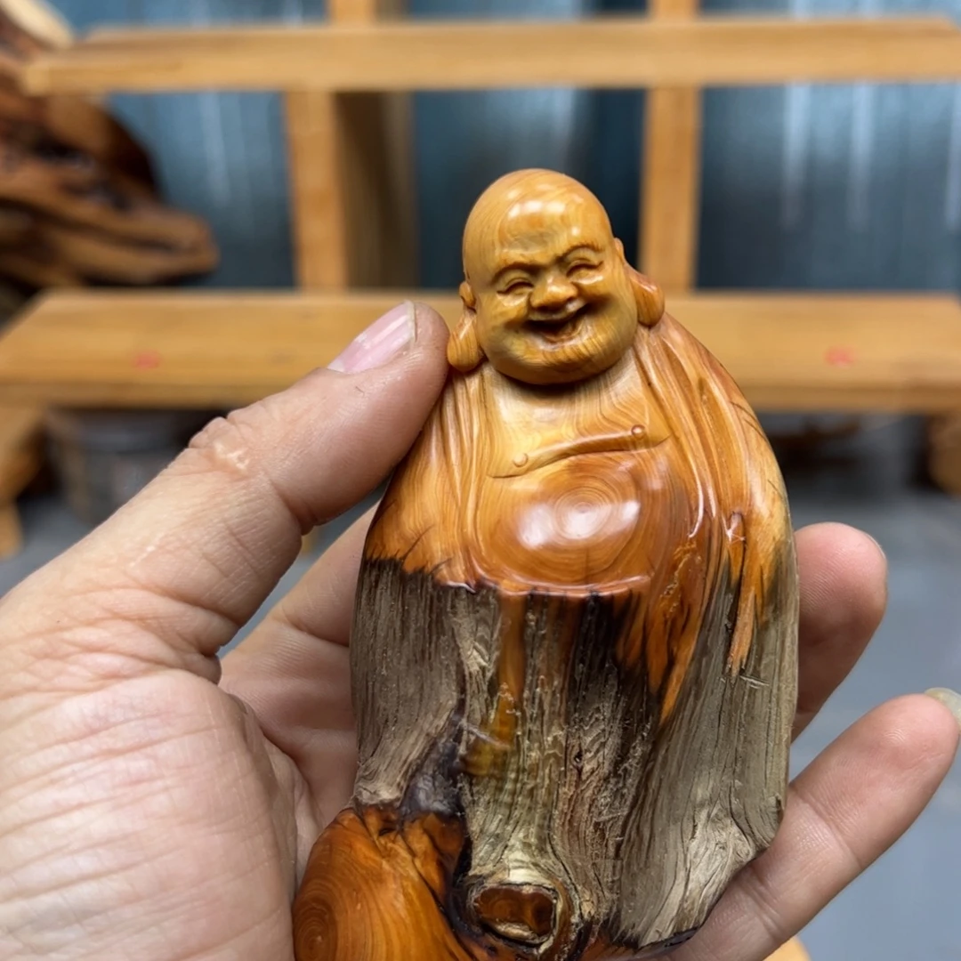 边***缘木崖柏木摆件手把件