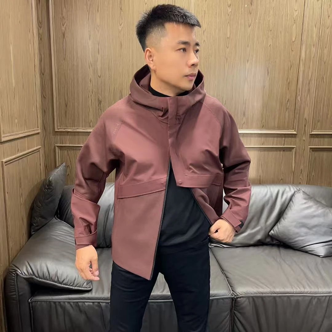 提瑞25秋冬25792男士轻商务户外连帽拼接短款防风外套
