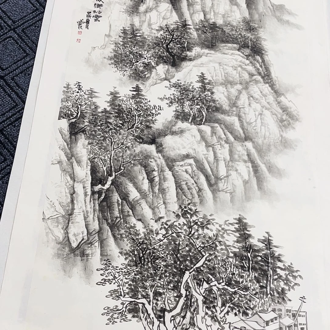 西***堂国画王为彦老师四尺整冯