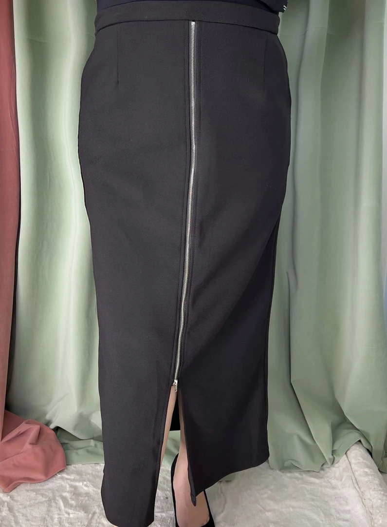 新款时尚显瘦假拉链女款半身裙